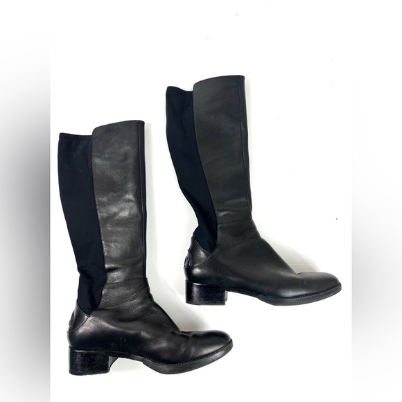 TORY BURCH Black Caitlin Stretch Long Boots size 9.5 - Picture 1 of 11
